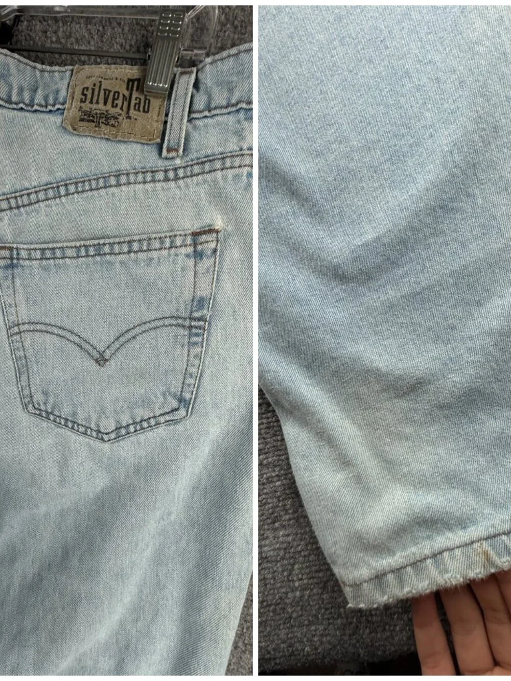 VTG Levi's Silver Tab Blue Jeans Unisex Denim Loose Fit Cotton Y2K ACTL 34x31.5